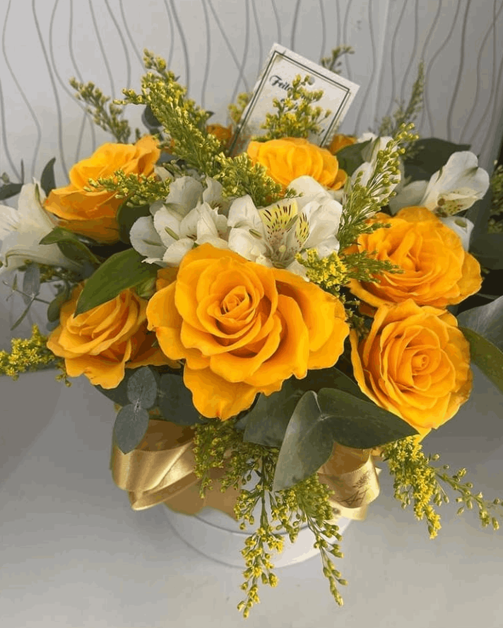 Box Flower rosas Amarelas