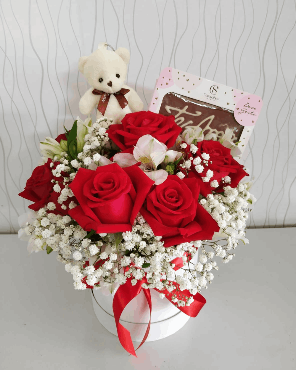 Box Flower Rosas vermelhas