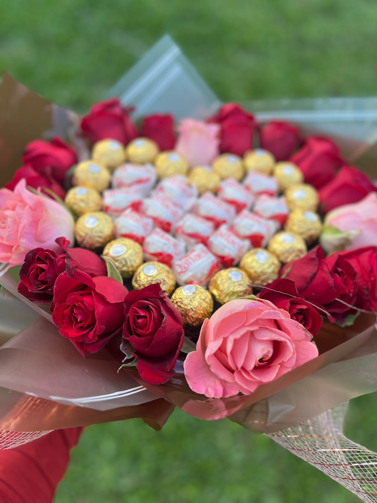 Rosas Vermelhas Coração Ferrero Rocher