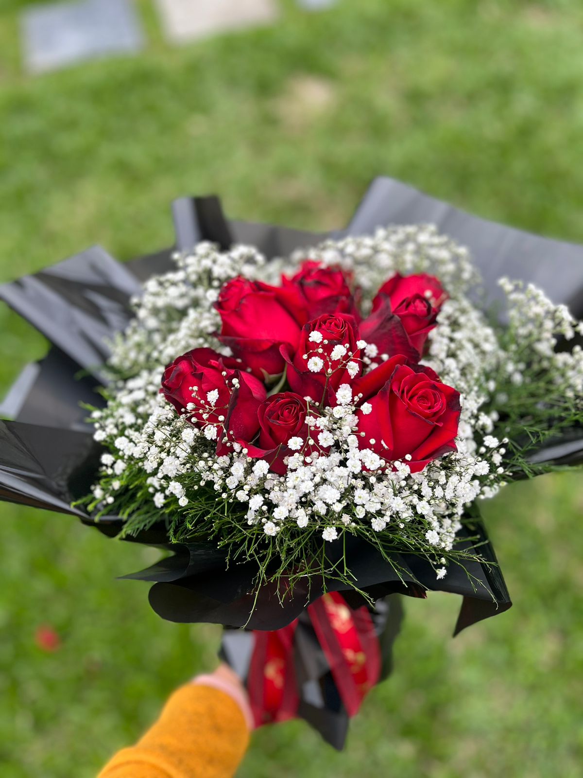 Buquê Rosas Gipsófilas